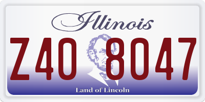 IL license plate Z408047