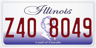 IL license plate Z408049