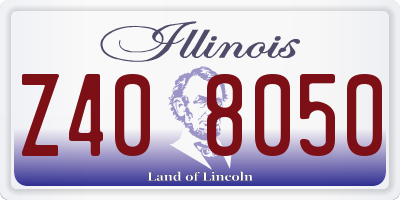 IL license plate Z408050
