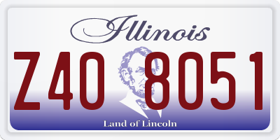 IL license plate Z408051