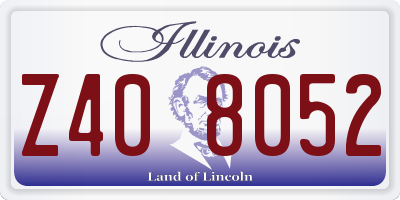 IL license plate Z408052
