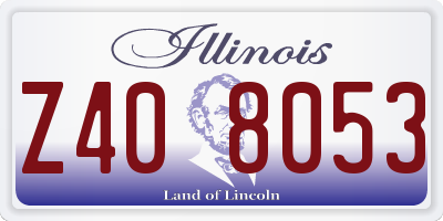 IL license plate Z408053