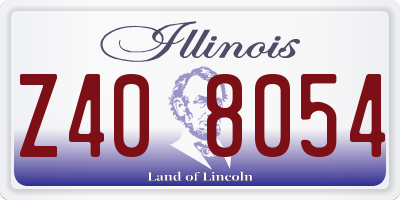 IL license plate Z408054