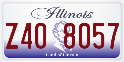 IL license plate Z408057