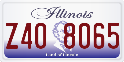 IL license plate Z408065