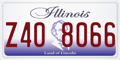 IL license plate Z408066
