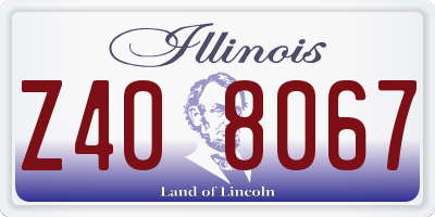 IL license plate Z408067