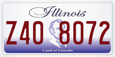 IL license plate Z408072