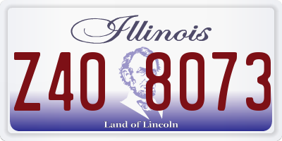 IL license plate Z408073