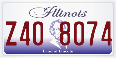 IL license plate Z408074