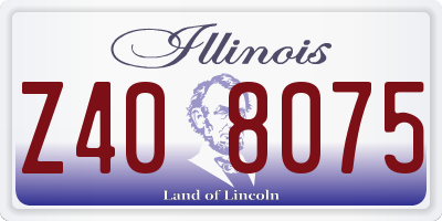 IL license plate Z408075