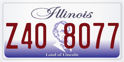 IL license plate Z408077