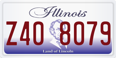 IL license plate Z408079