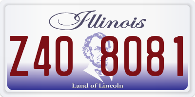 IL license plate Z408081