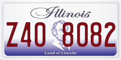 IL license plate Z408082