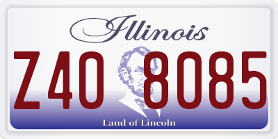 IL license plate Z408085