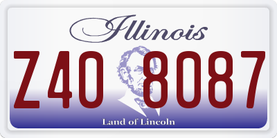 IL license plate Z408087