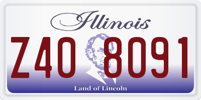 IL license plate Z408091