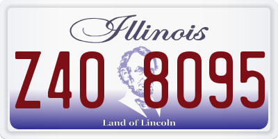 IL license plate Z408095