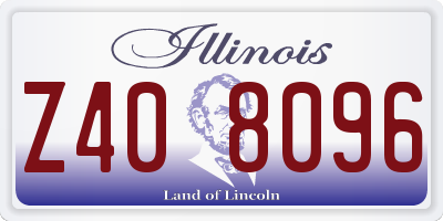 IL license plate Z408096