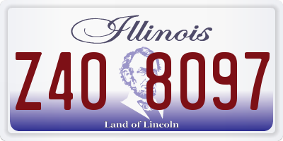IL license plate Z408097