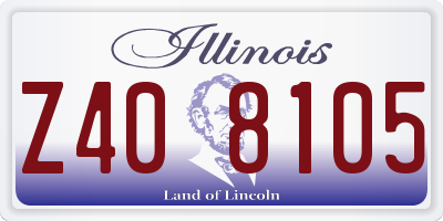 IL license plate Z408105