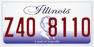 IL license plate Z408110