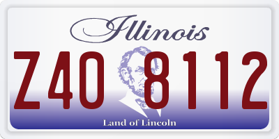IL license plate Z408112