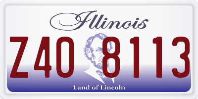 IL license plate Z408113