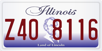 IL license plate Z408116