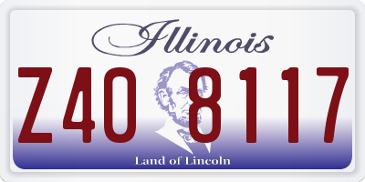 IL license plate Z408117