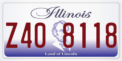 IL license plate Z408118