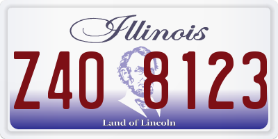 IL license plate Z408123