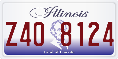 IL license plate Z408124