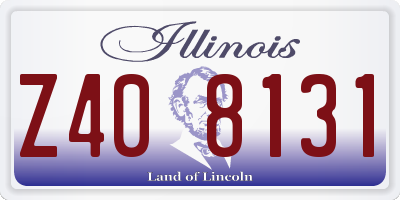 IL license plate Z408131