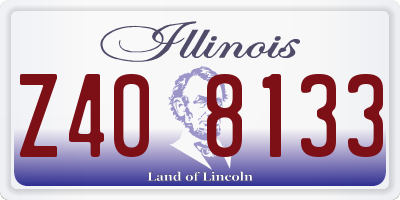 IL license plate Z408133