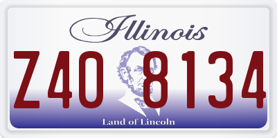 IL license plate Z408134