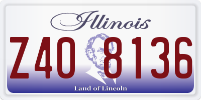IL license plate Z408136