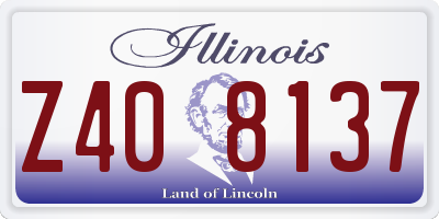 IL license plate Z408137