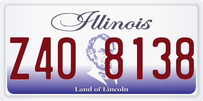 IL license plate Z408138