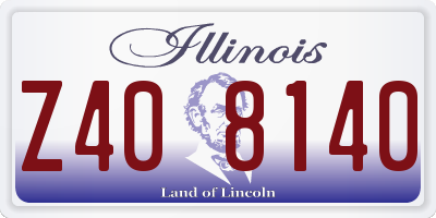 IL license plate Z408140