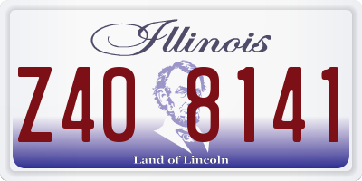 IL license plate Z408141