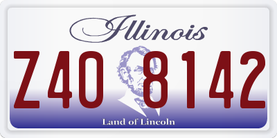 IL license plate Z408142
