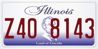 IL license plate Z408143
