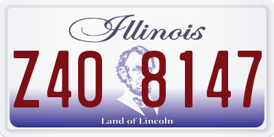 IL license plate Z408147