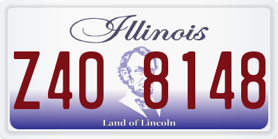 IL license plate Z408148