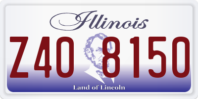 IL license plate Z408150
