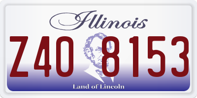 IL license plate Z408153