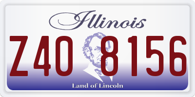 IL license plate Z408156
