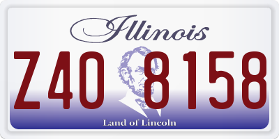 IL license plate Z408158